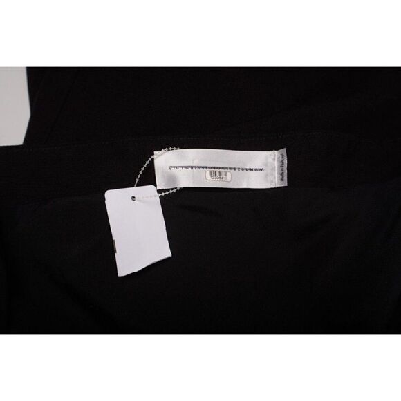 VICTORIA BECKHAM Womens One Shoulder Mini Dress Sheath Linen Black Sz 4 Cocktail - Picture 6 of 7